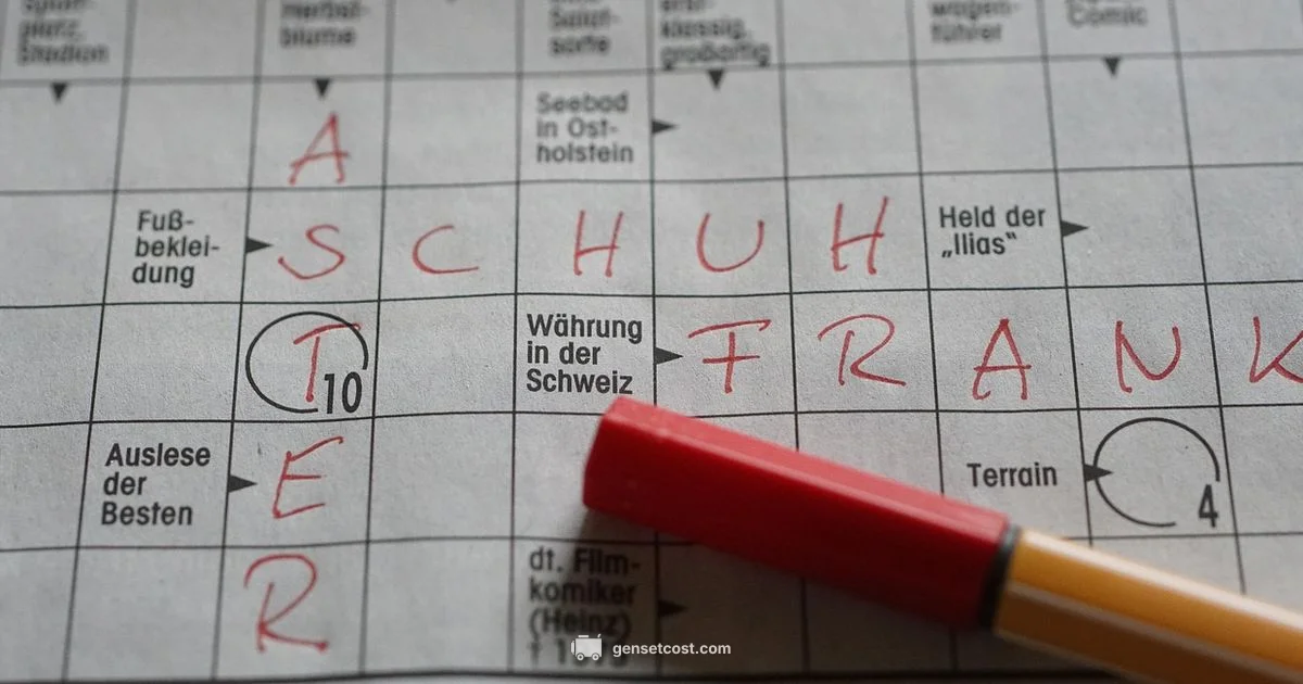 Crossword Puzzle Generator - Genset Cost