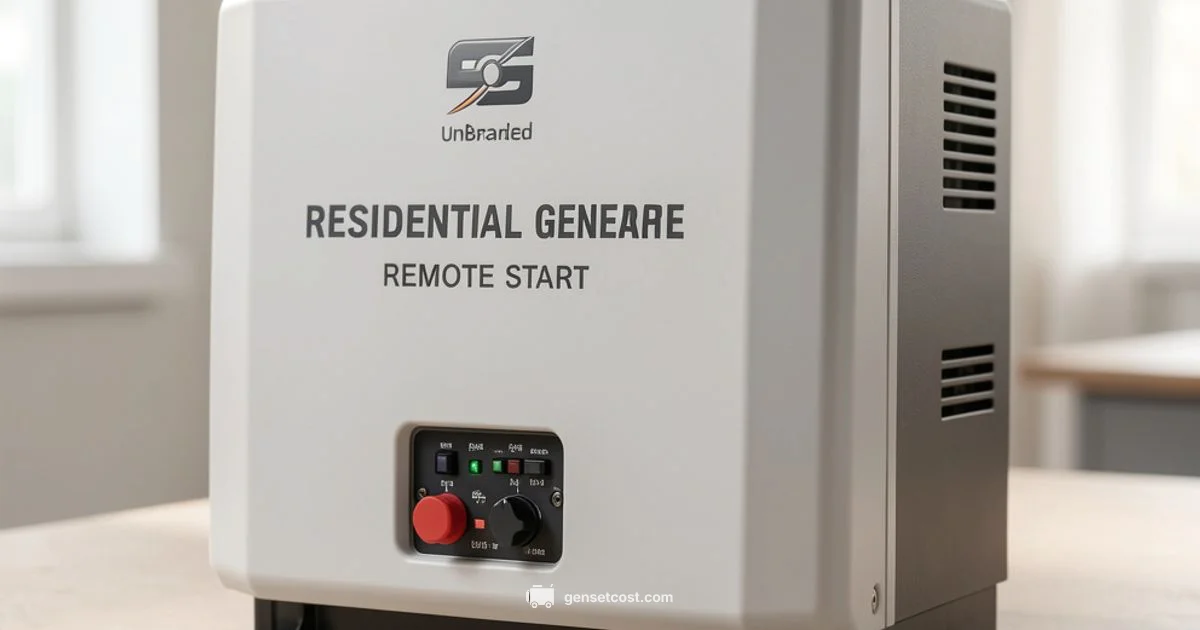Remote Start Generator - Genset Cost