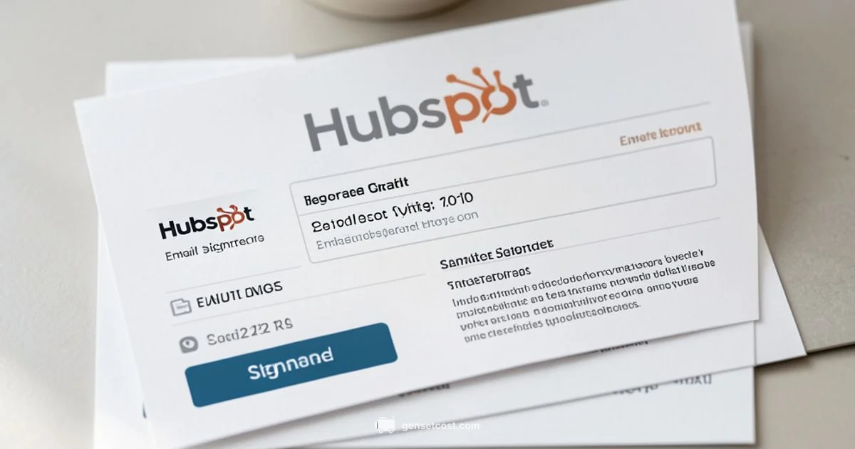HubSpot Signature Tools - Genset Cost