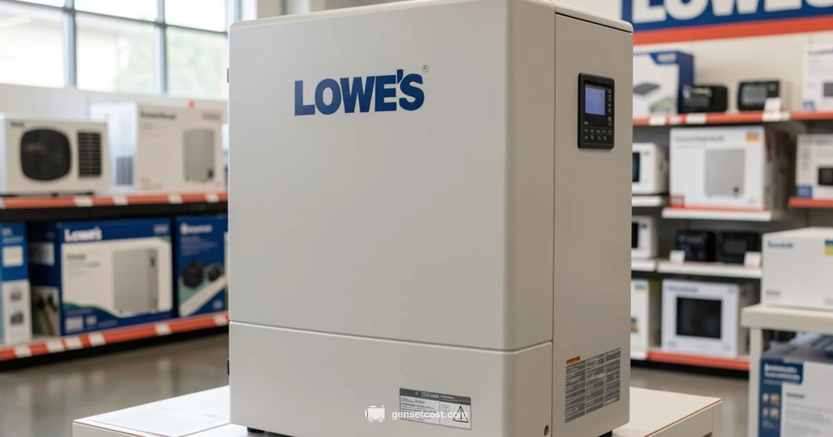 Lowe's Generator Guide - Genset Cost