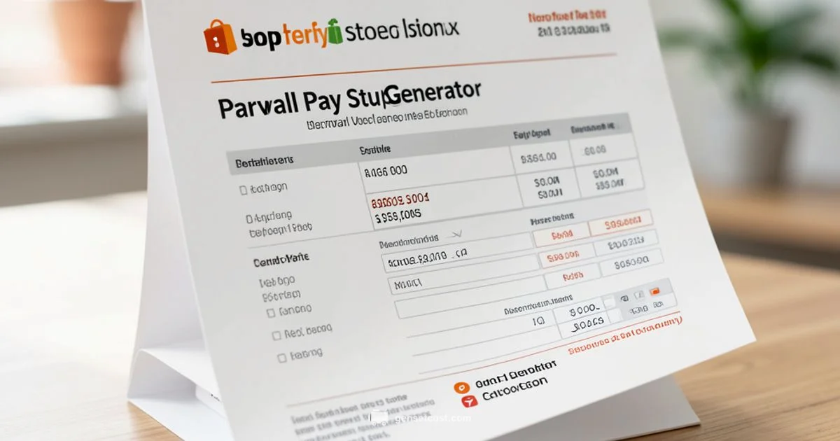 Shopify Pay Stub Generator - Genset Cost