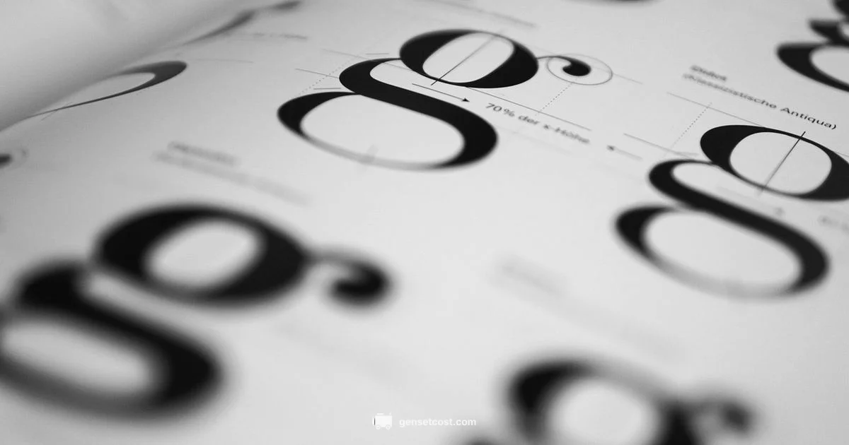 Font Generator Letters - Genset Cost