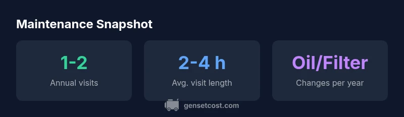 Infographic showing maintenance visits, duration, and parts changes