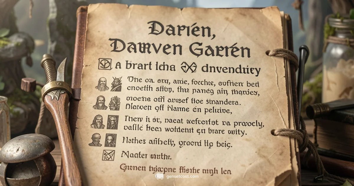 Dwarven Name Generator - Genset Cost