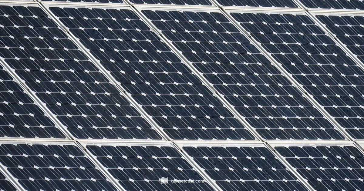 Generator vs Solar Panels - Genset Cost