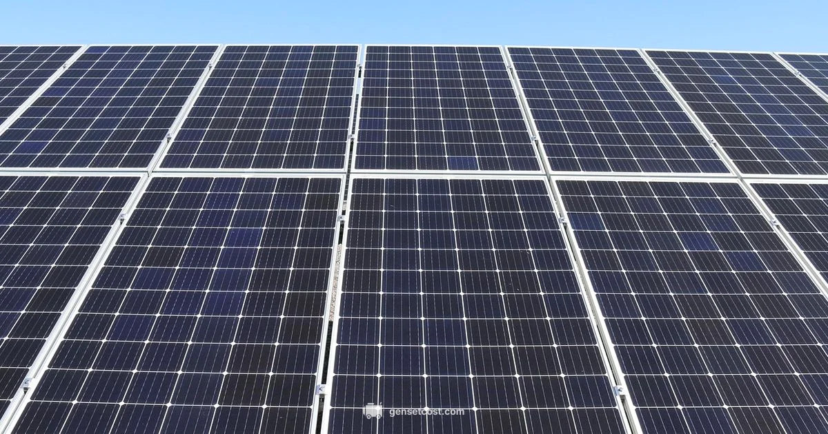 Solar Backup Power - Genset Cost